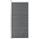 Panneau de clture wpc 95x186 cm gris