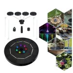 Panneau de fontaine a eau 3. 5w, pompe a energie solaire avec lumire led, kit pour bain d'oiseaux, etang, ...