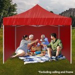 Panneau latral impermable pour tonnelle 3 m x 2 m - tissu oxford robuste pour evnements en plein air, ...