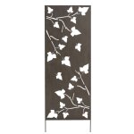 Panneau métal avec motifs décoratifs / feuilles - 0, 60 x 1, 50 m - brun vieilli Panneau métal avec motifs décoratifs / feuilles - 0, 60 x 1, 50 m - brun vieilli