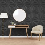 Panneaux muraux 12 pcs noir 50x50 cm eps 3 m toile