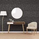 Panneaux muraux 48 pcs noir 50x50 cm eps 12 m amthyste