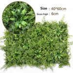 Panneau mural de plantes artificielles de pelouse en plastique carr�, haie de buis, vert, d�cor pour ...