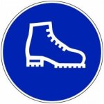 Panneau obligation - 300 mm, port des chaussures de s�curit� obligatoire