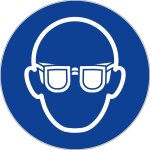 Disque d'obligation bleu - diam�tre 300 mm - lunettes novap