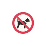 Panneau rond - 30 cm, interdit aux chiens