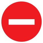 Panneau rond - 30 cm, sens interdit
