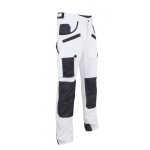Pantalon de peintre multipoches  genouillres blanc / noir 1443 aerosol - lma