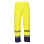 Pantalon de pluie haute visibilit portwest bicolore jaune / marine l