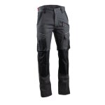 Pantalon stretch bicolore multipoches genouillres impermable lma cosmos gris fonc 54