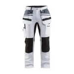 Pantalon de travail peintre blaklader 100% coton stretch blanc / noir 46