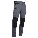 Pantalon de travail avec poches genouill�res bicolore lma ponce gris / noir 54