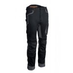 Pantalon de travail renforc stretch multipoches baru noir et orange s coverguard