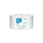 Papernet paquet de 2 bobines d'essuyage industrielle 2 plis pure cellulose, 1000 formats l305m blanc