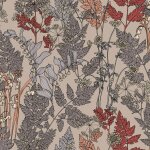 Papier peint floral profhome 377512 - gu papier peint intiss� lisse avec un dessin floral mat beige gris ...