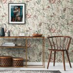 Papier peint floral profhome 388252 - gu papier peint intiss� gaufr� � chaud textur� avec des ornements ...