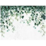 Papier peint intiss� panoramique feuilles vert 300x210 cm - colle inclus - chambre et salon - moderne ...