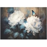 Papier peint panoramique intiss� fleurs b�ton 250x175 cm - colle inclus - chambre et salon - moderne ...