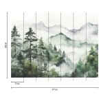 Papier peint photo profhome 398991 - gu papier peint intiss� gaufr� � chaud lisse avec motif for�t mat ...