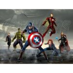 Papier peint xxl intisse captain america et les avengers marvel 360x270 cm