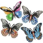 Papillons dcoration de jardin extrieur 4 pices dcoration murale en mtal design salon cuisine dcoration ...