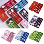 Paquet paquet de cuill�res, fourchettes et baguettes, coffret cadeau en acier inoxydable 20 * 10 * 2cm ...