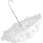 Parapluie brod en dentelle blanche, parasol vintage, fleurs artisanales, accessoire de photographie ...