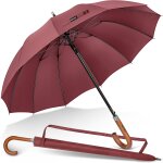 Parapluie canne pour homme femme, grand parapluies cannes solide robuste resistant, 12 arcs, xl