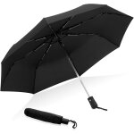 Parapluie noir automatique parapluie de voyage a main compact 29 cm, coupe - vent, pour hommes, femmes ...