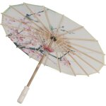 Parapluie en papier, fait a la main en papier, 55cm de diamtre, manche 37cm, parasol chinois et bois ...