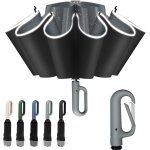 Parapluie pliable coupe - vent, grand parapluie pliant a ouverture automatique avec mousqueton, 10 baleines, ... Parapluie pliable coupe - vent, grand parapluie pliant a ouverture automatique avec mousqueton, 10 baleines, ...