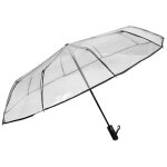 Parapluie transparent portable - pliage automatique, lger, adapt aux voyages, rsistant a l'eau, parfait ...