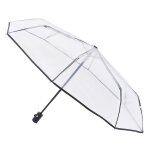 Parapluie transparent triple pliage entirement automatique, 1 pice - durable, etanche et compact pour ...