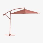 Parasol �295 cm en tissu et acier salina terracota