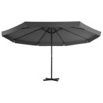 Parasol avec base portable diamtre 5 m anthracite helloshop26 02 0008041