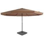 Parasol avec base portable taupe vidaxl vidaxl