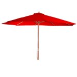Parasol en bois, parasol de jardin florida, parasol de march�, 3, 5m bordeaux
