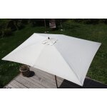 Parasol en bois, parasol de jardin florida, parasol de march, rectangulaire 2x3m crme