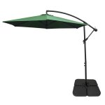 Parasol cantilever suspendu 3m ombre protection uv ext�rieur jardin terrasse parasol banane inclinable ...