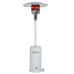 Parasol chauffant mobile au gaz propane sovelor brasilia mb blanc