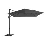 Parasol d�centr� de jardin 3 x 3 m ombrelle de terrasse toile carr�e protection solaire upf 50 + rotatif ...