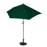 Parasol demi - rond pour balcon uv 50 + polyester / aluminium 3kg 270 cm vert avec pied 04 0007905 Parasol demi - rond pour balcon uv 50 + polyester / aluminium 3kg 270 cm vert avec pied 04 0007905
