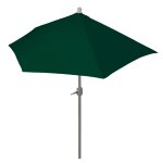 Parasol demi - rond pour balcon uv 50 + polyester / aluminium 3kg 270 cm vert sans pied 04 0007903