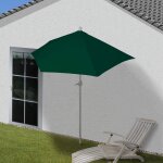 Parasol demi - rond parla, demi - parasol balcon, uv 50 + polyester / alu 3kg 300cm vert sans support ...