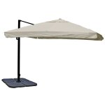 Parasol d�port� 3. 5 x 3. 5 m hauteur 255 cm rotation 360 r�glage 5 positions avec pied aluminium acier ...