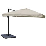 Parasol d�port� 3x3 m diam�tre 4, 3 m hauteur 251 cm inclinable sans rotation avec pied structure en ...