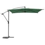 Parasol dport carr manoa vert olive d2, 5x2, 5m en acier hesperide