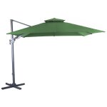 Parasol déporté - clim - aluminium - 3x3 - amande Parasol déporté - clim - aluminium - 3x3 - amande