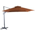 Parasol dport - clim - aluminium - 3x3 - sienne