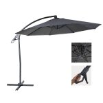Parasol déporté de luxe hwc - d14, Ø 3m anthracite sans pied Parasol déporté de luxe hwc - d14, Ø 3m anthracite sans pied